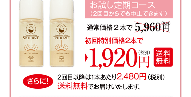 お試し定期コース1,920円2回目以降は1本当たり2,480円です